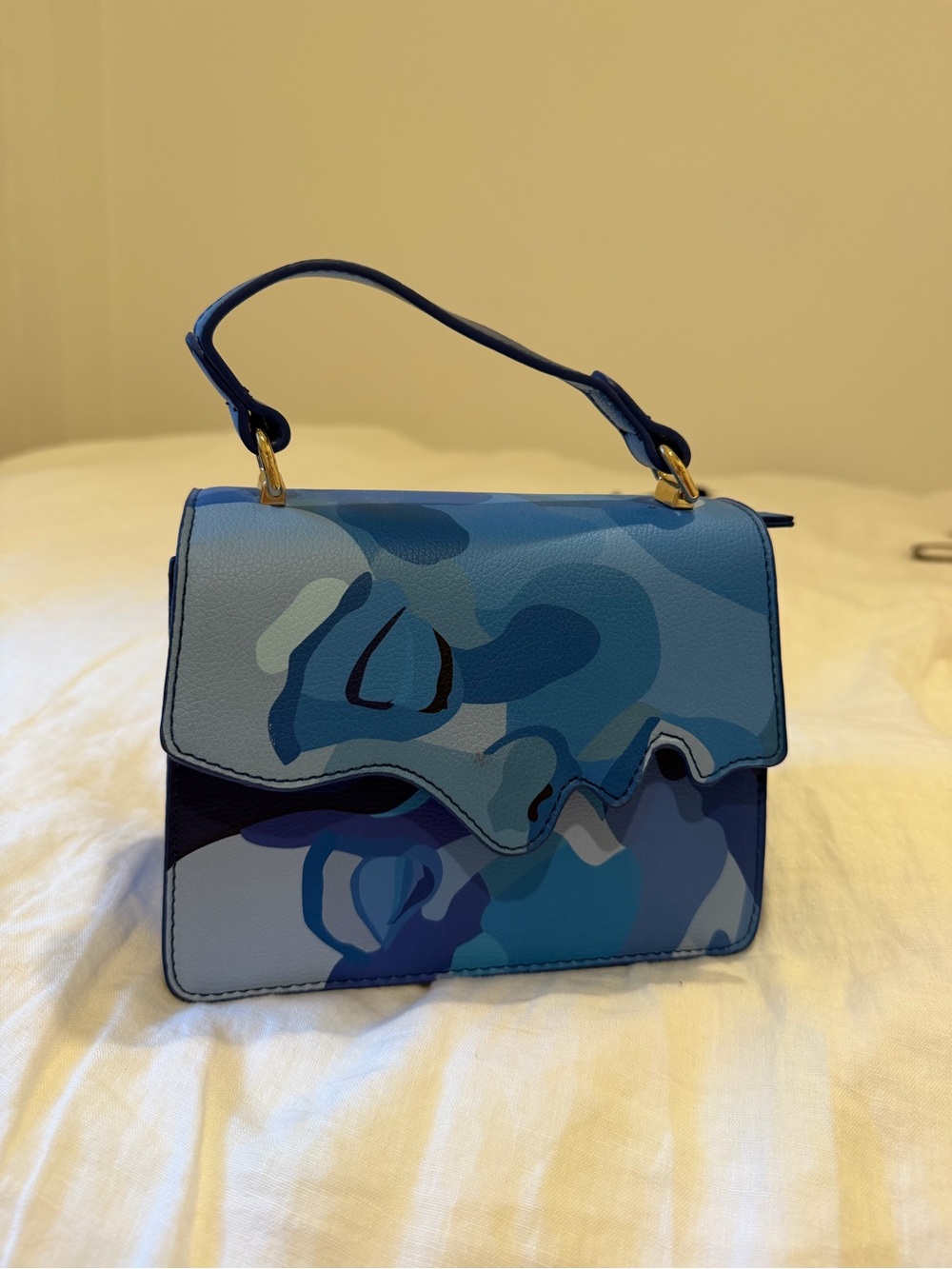 KidSuper Blue Kissing Bag Top Handle